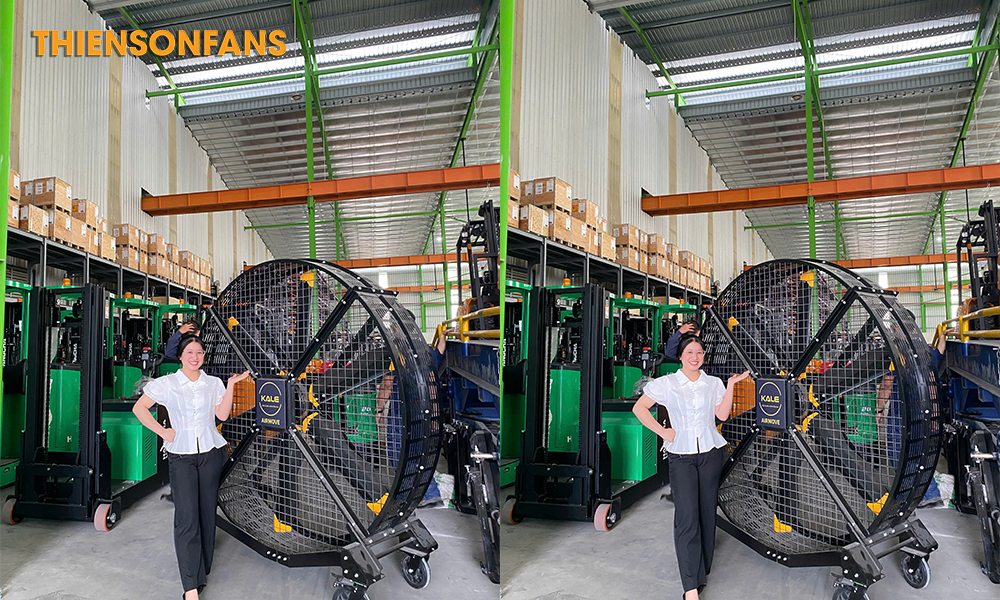 Quạt công nghiệp nhà xưởng - Những đặc điểm của dòng quạt này. 4 airmove thực tế