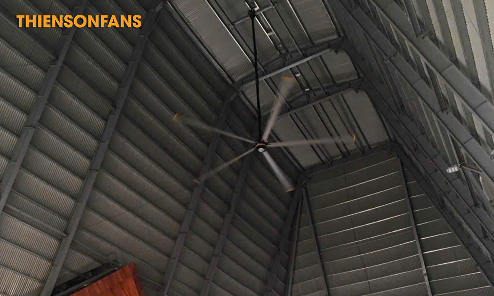 Quạt hvls tại nhà thờ cao 17m
